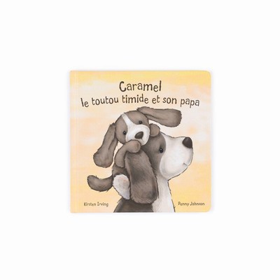 Jellycat Caramel Le Toutou Timide Et Son Papa Livre Books USA | 79236INFB